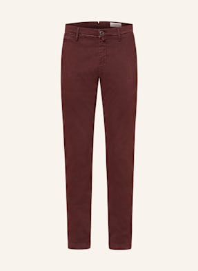 Jacob Cohen Chino Kalhoty Bobby Slim Fit tmavě červená