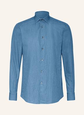 Zegna Džínová Košile Regular Fit modrá