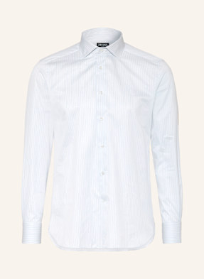 Zegna Košile Regular Fit tmavě modrá / bílá