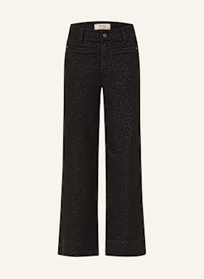Mos Mosh Wide Leg Džíny Mmsoey Shimmer S Třpytivou Přízí 801 black