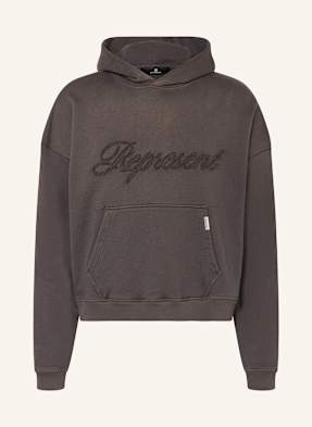 Represent Mikina S Kapucí Rep Applique tmavě šedá