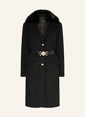 Guess Mantel New Patrice Mit Abnehmbarem Kunstfell schwarz