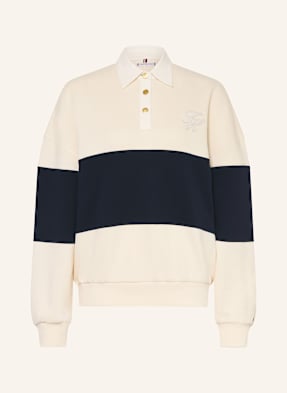 Tommy Hilfiger Rugbyové Tričko bílá / tmavě modrá