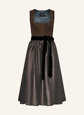 Kinga Mathe Dirndl Latina S Třpytivou Přízí hnědá / tmavě hnědá