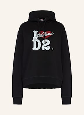 dsquared2 Mikina S Kapucí Vaquera černá