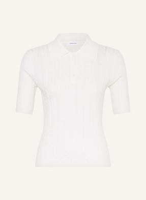 Darling Harbour Strick-Poloshirt weiss