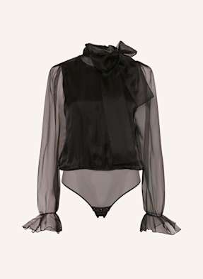 Undress Code String Body Pure Elegance S Vázankou A Volánky černá