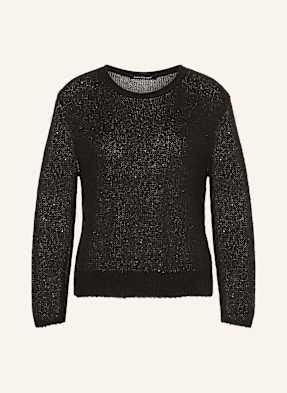 Luisa Cerano Pullover Mit Pailletten schwarz