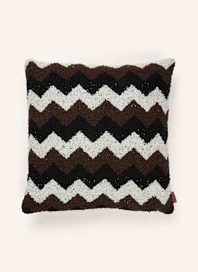 Missoni Home Dekorační Polštář Riccio S Výplní Z Prachového Peří černá / bílá / tmavě hnědá