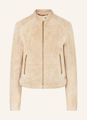 Belstaff Kožená Bunda Mollison béžová