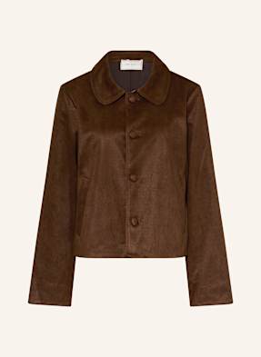 Neo Noir Kastenjacke Nilo In Lederoptik braun