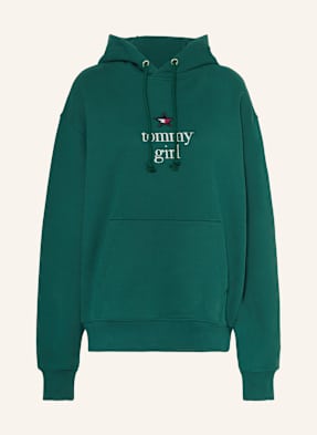 Tommy Jeans Mikina S Kapucí Tg Star tmavě zelená