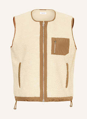 Darling Harbour Teddyfell-Weste weiss