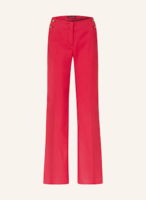 Luisa Cerano Bootcut Kalhoty červená