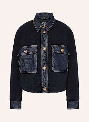 Luisa Cerano Teddyfell-Jacke blau