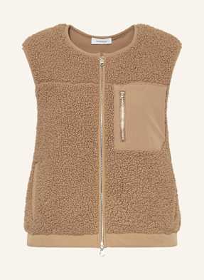 Darling Harbour Teddyfell-Weste braun