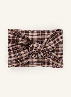 Pad Ozdobný Povlak Na Polštář Tartan Bow tmavě hnědá / růžová / modrá