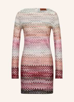 Missoni Pouzdrové Šaty S Třpytivou Přízí růžová / režná / tmavě červená