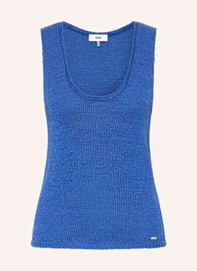 Cinque Pletený Top Ciliv Se Lnem 65 blau