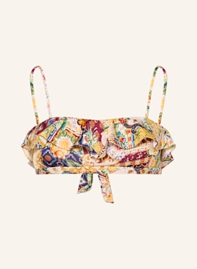 Watercult Bandeau Horní Díl Bikin Treasured Trove tmavě žlutá / tmavě červená / zelená