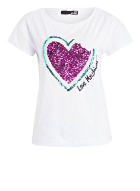 LOVE MOSCHINO T-Shirt mit Pailliettenbesatz