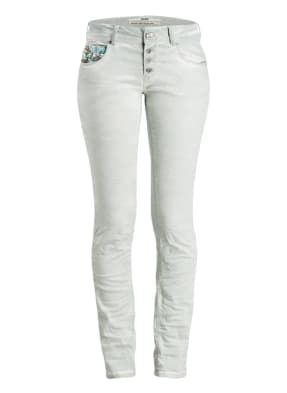 COCCARA Jeans mit Paillettenbesatz
