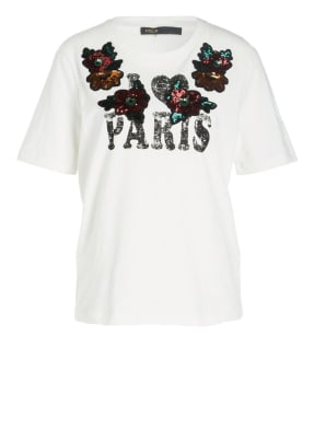 maje T-Shirt mit Paillettenbesatz
