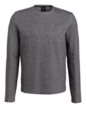 ARMANI EXCHANGE Sweatshirt mit monochromer Label-Prägung