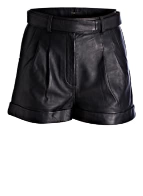 maje Leder-Shorts