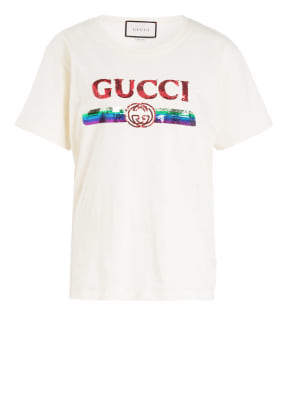 GUCCI T-Shirt mit Paillettenbesatz 