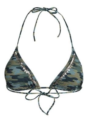 watercult Triangel-Bikini-Top CAMO LUXE mit Pailettenbesatz