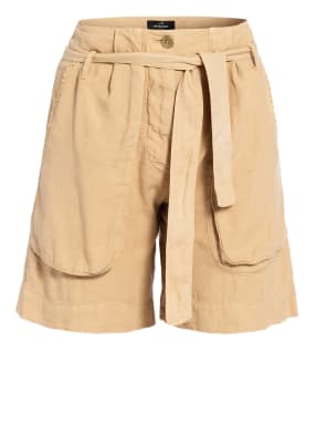 MASON'S Paperbag-Shorts mit Leinen