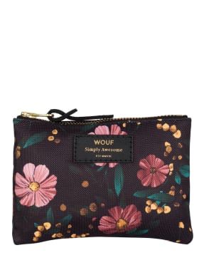 WOUF Pouch BLACK FLOWERS