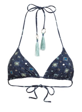 watercult Triangel-Bikini-Top DENIM CUES mit Schmucksteinbesatz 