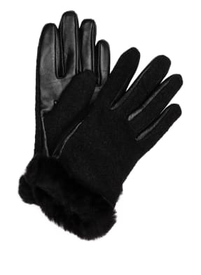 UGG Handschuhe mit Echtfellbesatz und Touch-Funktion