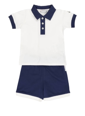 MONCLER enfant Set: Piqué-Poloshirt und Piqué-Shorts