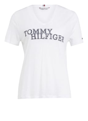 TOMMY HILFIGER T-Shirt CHRISTA mit Leinen 