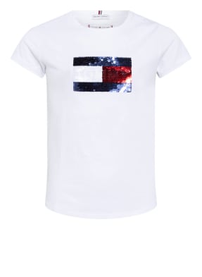 TOMMY HILFIGER T-Shirts mit Paillettenbesatz