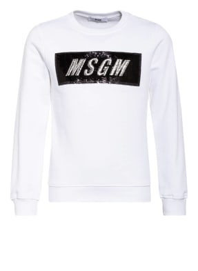 MSGM KIDS Sweatshirt mit Paillettenbesatz 
