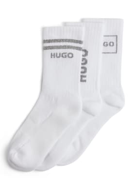 HUGO Socke 3P QS RIB LOGO CC W