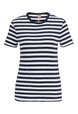BOSS T-Shirt C_ESLA_STRIPED Regular Fit