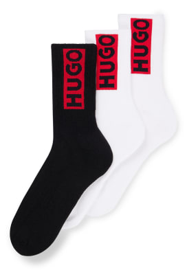 HUGO 2P CC RIB QS Socken DYE TIE Casual schwarz in