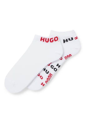 Socken HUGO weiss in 3P QS DESIGN LOGO CC Casual