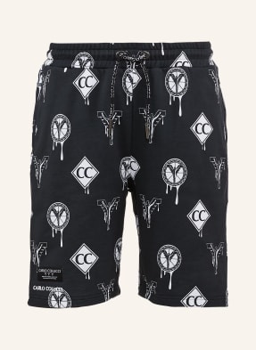 CARLO COLUCCI Sweatbermuda mit diversen Markenlogos DAROS