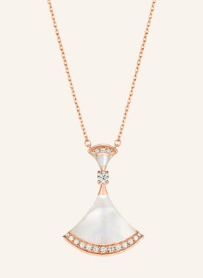 BVLGARI Halskette DIVAS’DREAM aus 18 Karat Roségold, Diamanten und Perlmutt