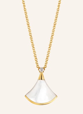 BVLGARI Halskette DIVAS’DREAM aus 18 Karat Gelbgold, Diamanten und Perlmutt