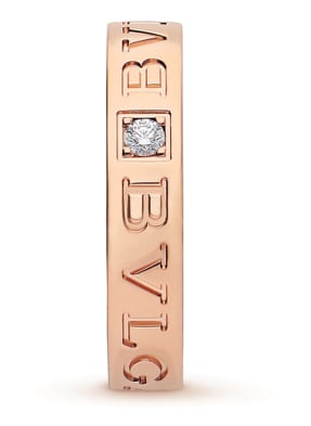 BVLGARI Ring BVLGARI BVLGARI aus 18 Karat Roségold und Diamanten