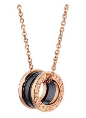 BVLGARI Halskette B.ZERO1 aus 18 Karat Roségold und Keramik