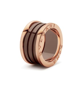 BVLGARI Ring B.ZERO1 aus 18 Karat Roségold und Keramik