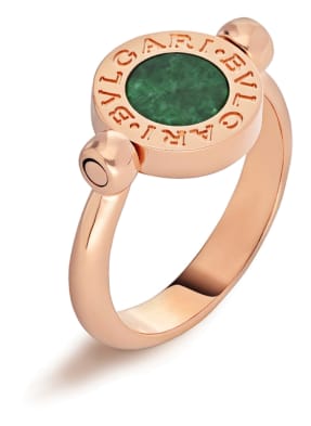 BVLGARI Ring BVLGARI BVLGARI aus 18 Karat Roségold, Diamanten und Jade